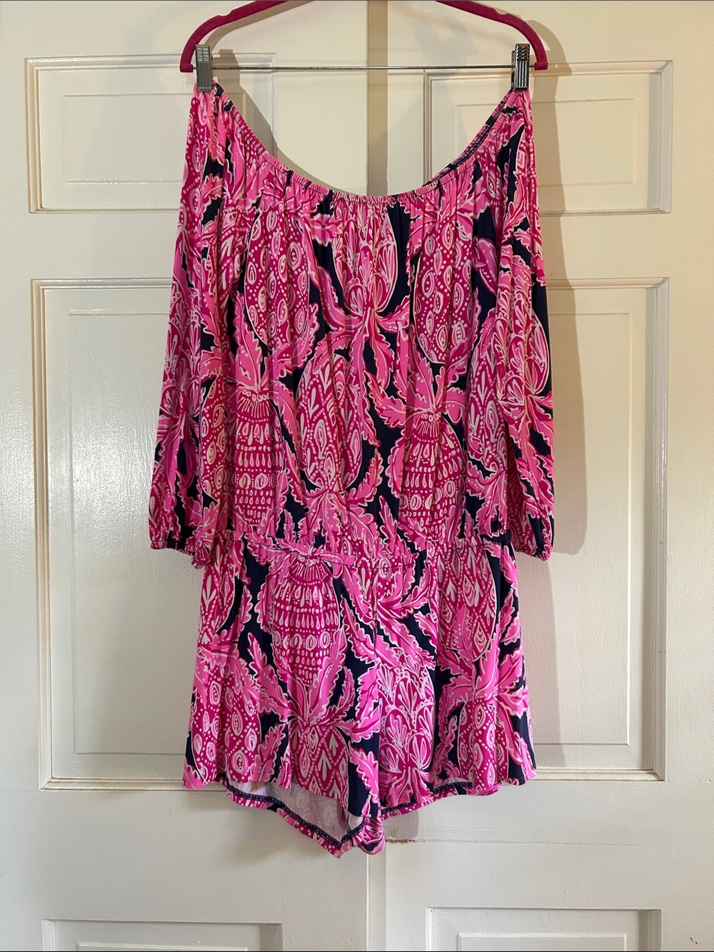 Lilly Pulitzer pineapple Off-Shoulder Romper